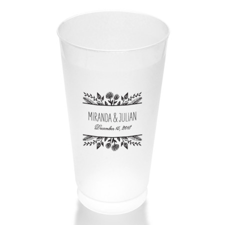 Summer Flora 16 Ounce Frosted Plastic Tumbler