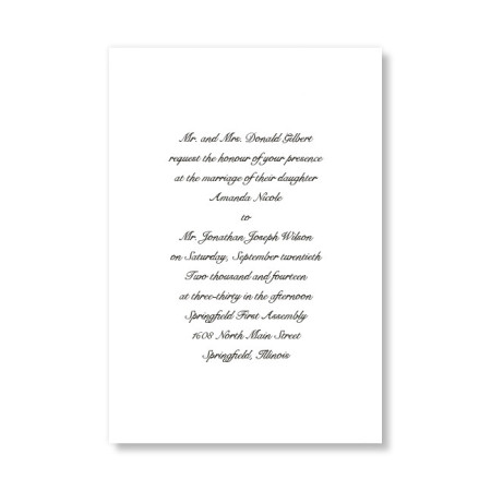 Traditional Love White Classic Wedding Invitations
