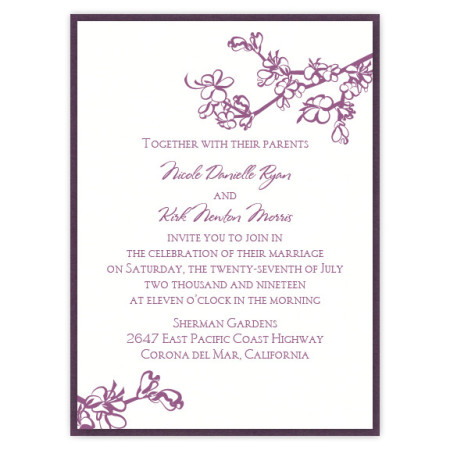 Vanessa 2-Layer Floral Wedding Invitations