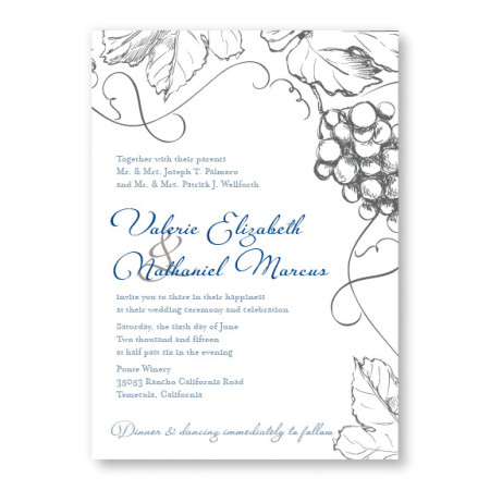 Vineyard Nature Wedding Invitations