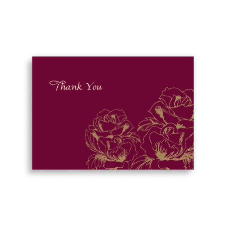 Blooming Roses Thank You Cards