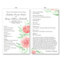 Watercolor Floral Wedding Program