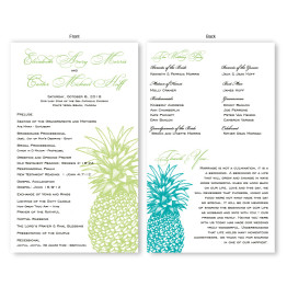 Pineapple Wedding Program