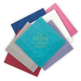 Eat Drink and Be Married Foil Luncheon Napkins