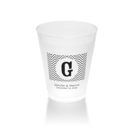 Chevron Clear or Frosted Plastic Tumblers