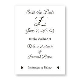 Initial Save The Date Cards