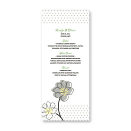 Floral Banner Menu Cards