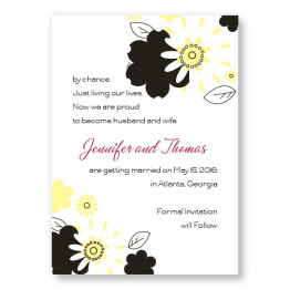 Flowers for the Bride Save The Date Cards