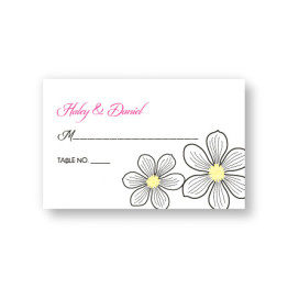 Stylish Blooms Seating Cards