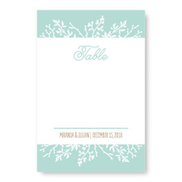 Winter Flora Table Cards