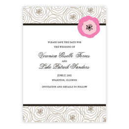 Floral Focus Save The Date Cards