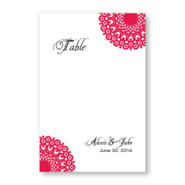 Modern Lace Table Cards