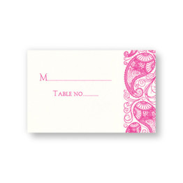 Paisley Garden Thermography Seating Cards