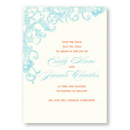Circled With Love Thermography Save the Date Cards