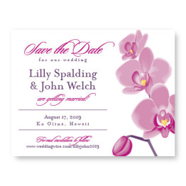 Tropical Orchid Save The Date Cards