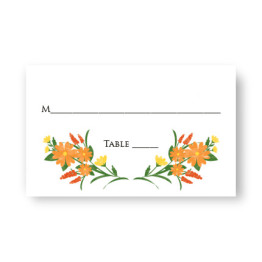 Floral Monogram Seating Cards