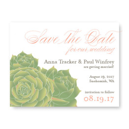 Succulent Save The Date Cards