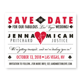 Vegas Save The Date Cards