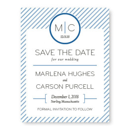 Pinstripe Save The Date Cards