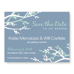Winter Berry Save The Date Cards