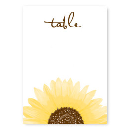 Sunflower Table Cards