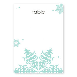 Falling Snow Table Cards