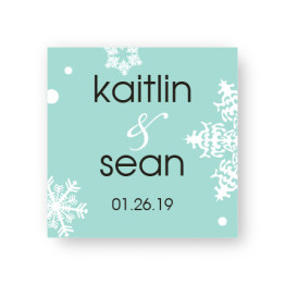 Falling Snow Favor Tags