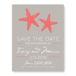 Starfish Save The Date Cards