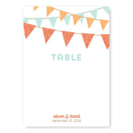Bunting Table Cards
