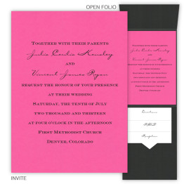 Vertical Folio Pocket Wedding Invitations