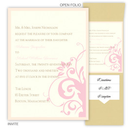 Cassandra Folio Pocket Wedding Invitations