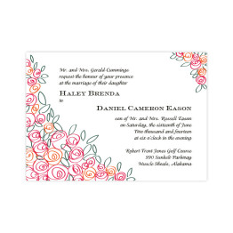 Colorful Cluster Wedding Invitations