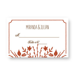 Fall Flora Seating Cards