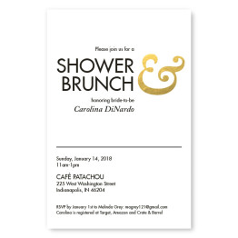 Foil Ampersand Bridal Shower Invitations
