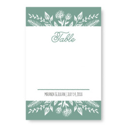 Summer Flora Table Cards