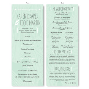 Branch & Woodgrain Wedding Program 