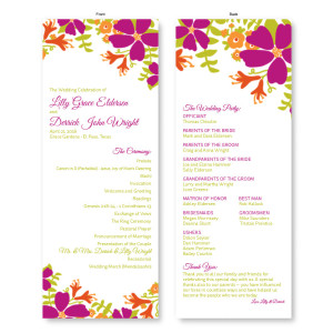 Bloom Wedding Program 