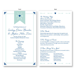 Hearts and Arrows Wedding Program