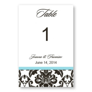 Victoria Damask Table Cards