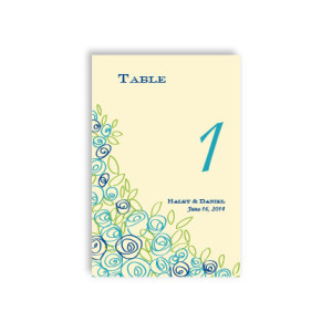 Colorful Cluster Table Cards