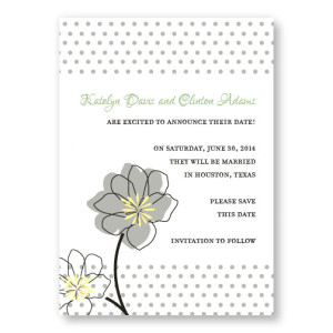 Floral Banner Save The Date Cards