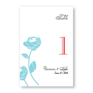 Roses are Forever Table Cards