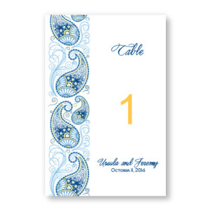 Paisley Charm Table Cards