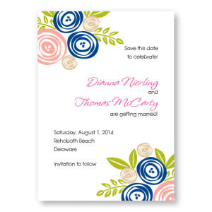 Touched with Roses Save The Date Cards