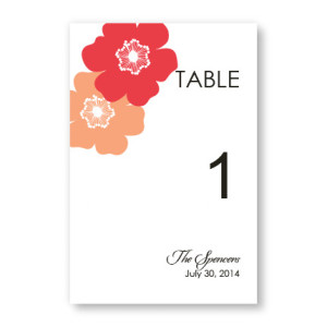 Matchless Beauty Table Cards