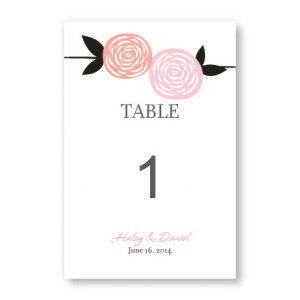 Radiant Roses Table Cards