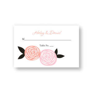 Radiant Roses Seating Cards