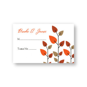 Leaves of Love Seating Cards