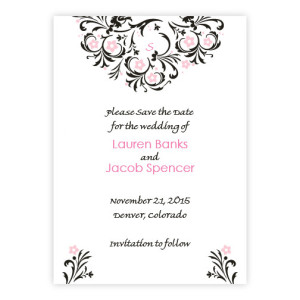 Floral Allure Save The Date Cards