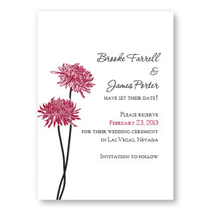 Floral Simplicity Save The Date Cards